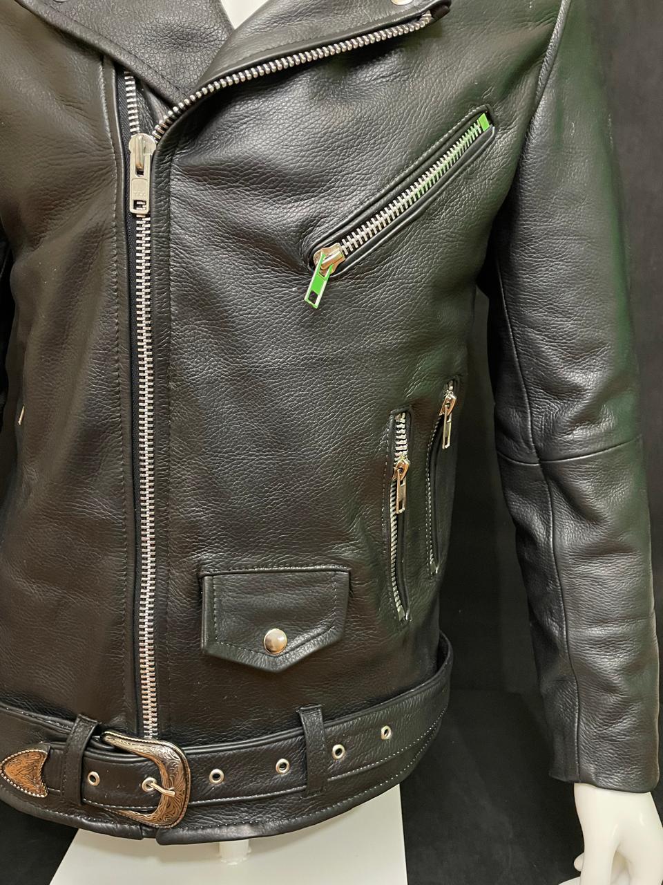 JACKET BIKER BLACK STRONG