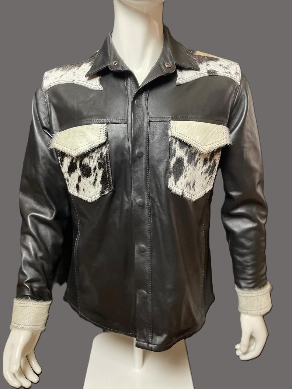 SOBRECAMISA COWHAIR BLACK