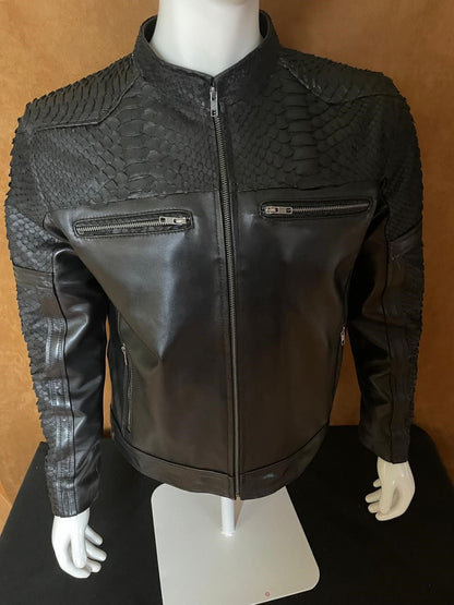 BLACK LEATHER PHYTON