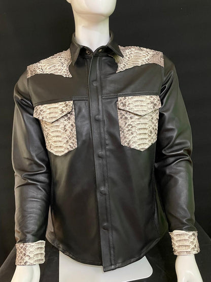 OVERSHIT LEATHER PHYTON