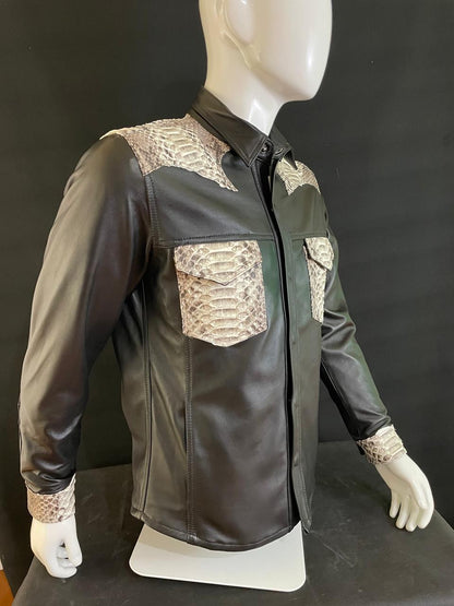 OVERSHIT LEATHER PHYTON