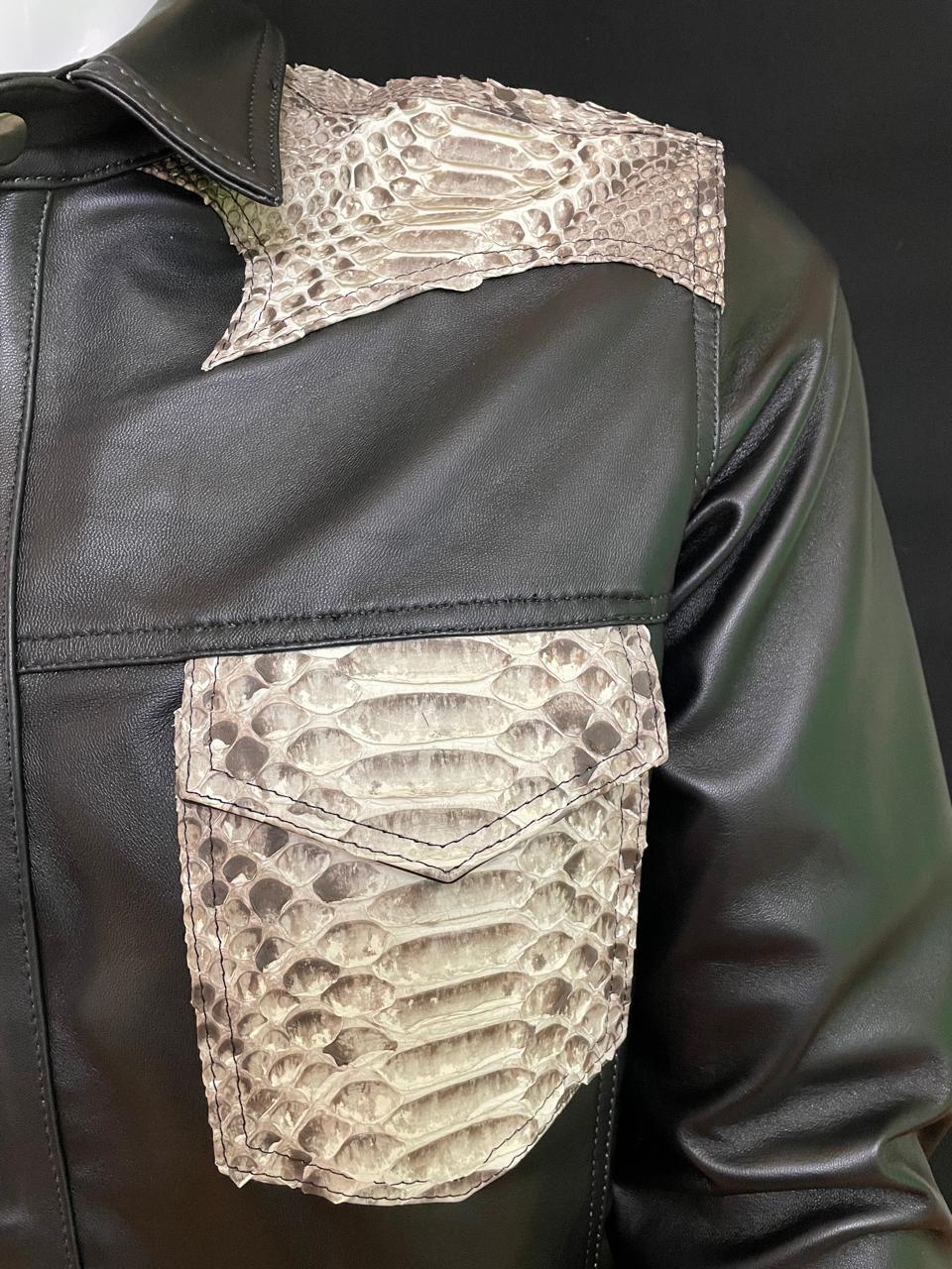 OVERSHIT LEATHER PHYTON