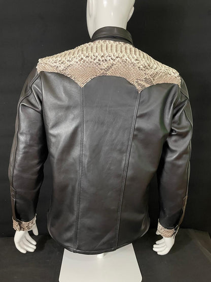 OVERSHIT LEATHER PHYTON