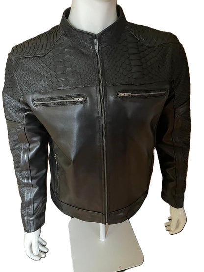 BLACK LEATHER PHYTON