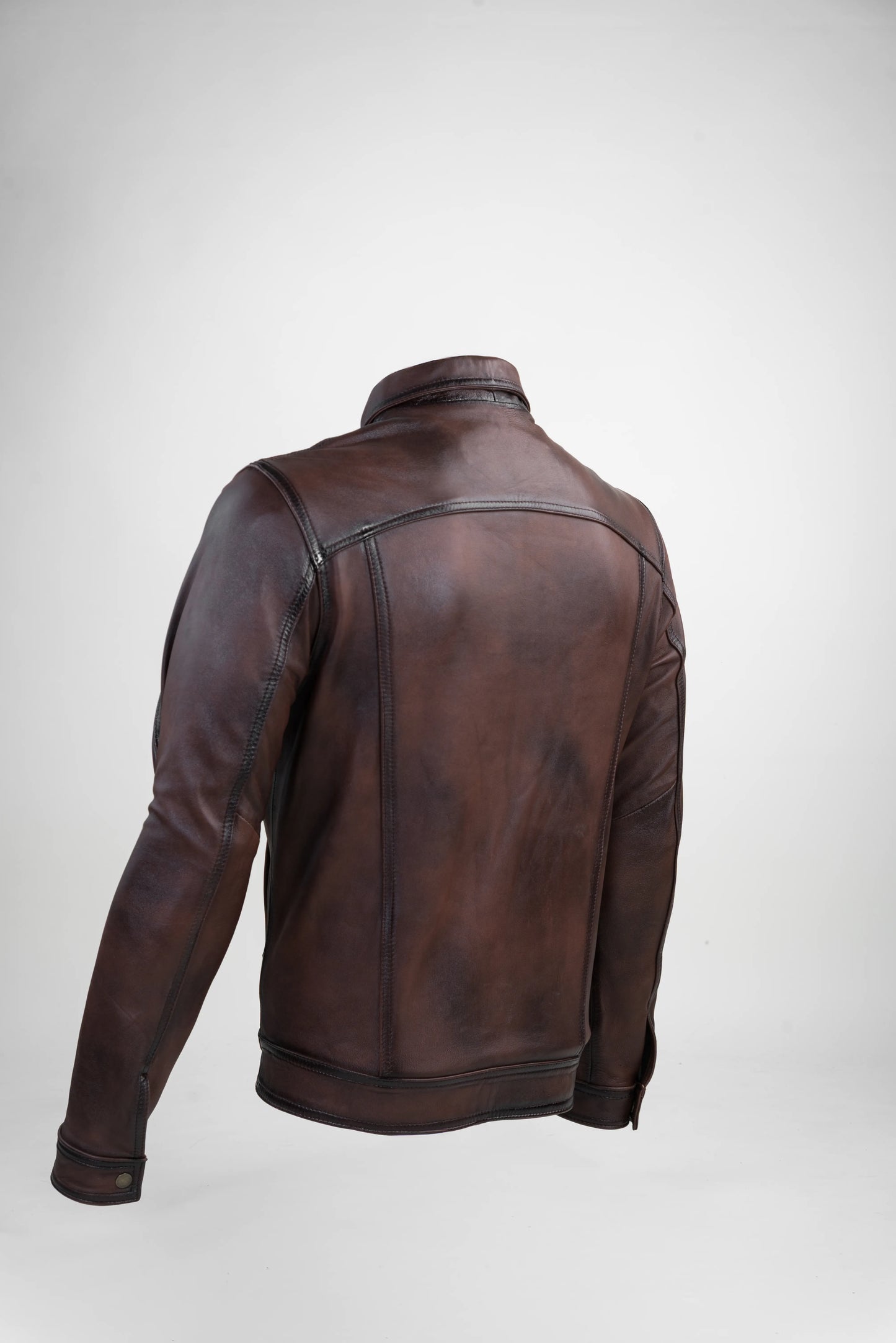 Brown Leather Overshirt (Camisola brown)