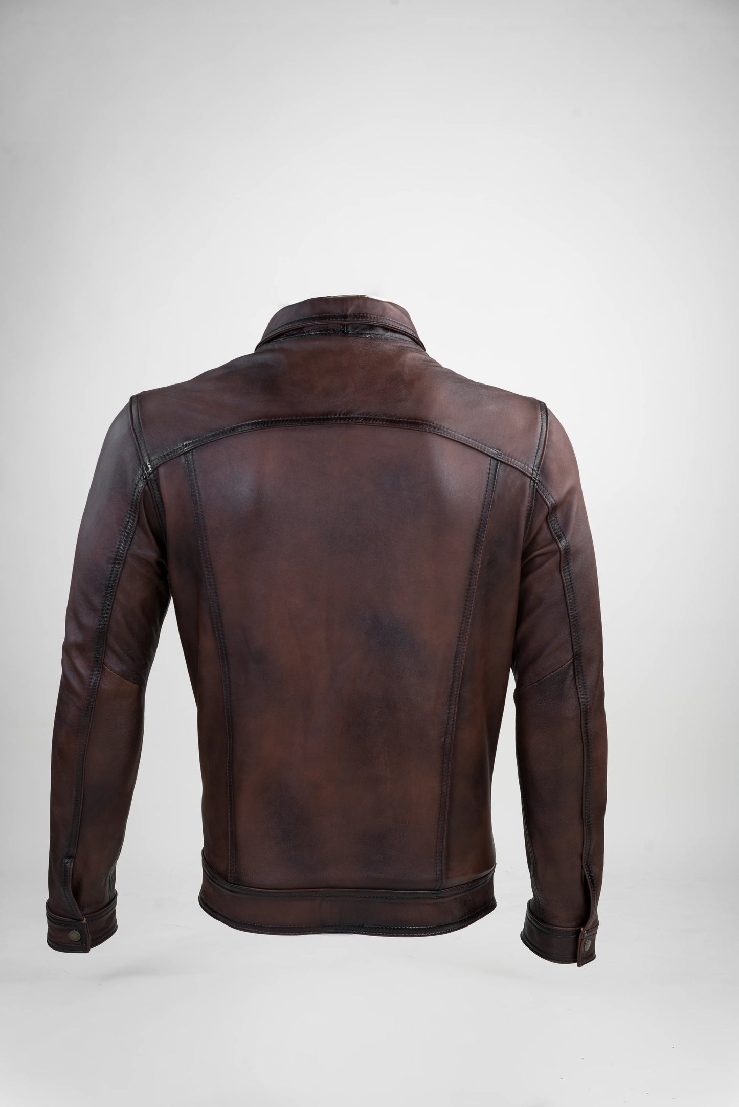 Brown Leather Overshirt (Camisola brown)