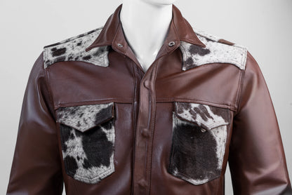 Caramel Cow Hair Overshirt