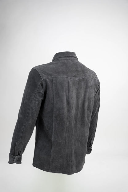 Grey Suede Overshirt