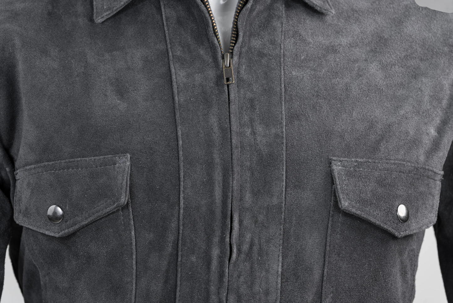 Grey Suede Overshirt