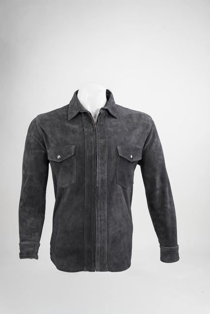 Grey Suede Overshirt