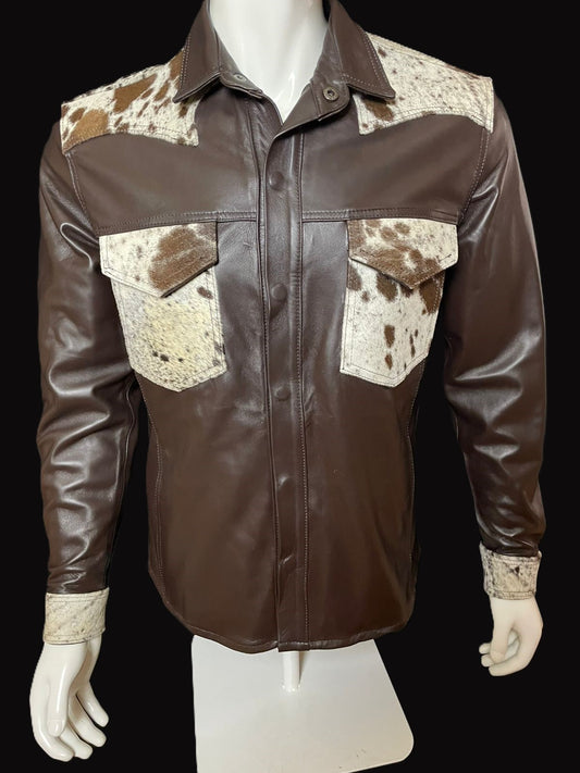 SOBRECAMISA COWHAIR BROWN