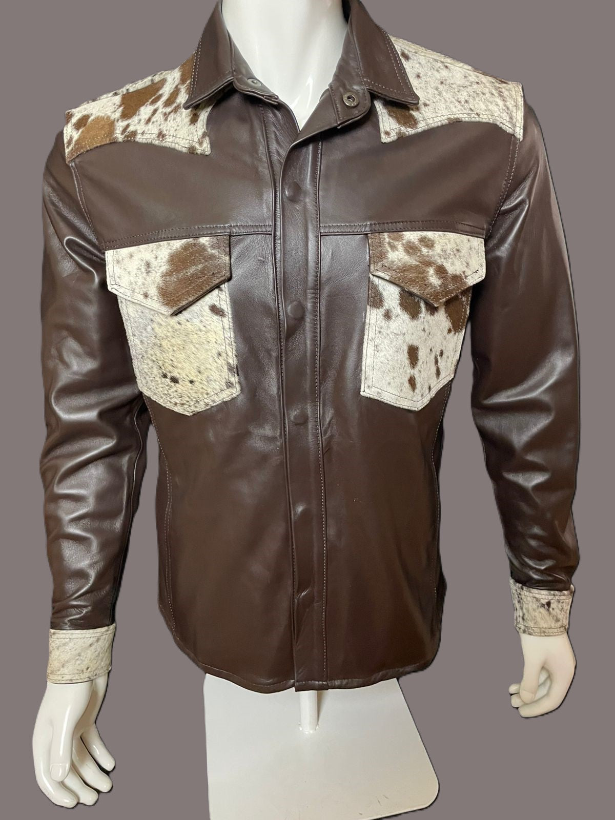 SOBRECAMISA COWHAIR BROWN