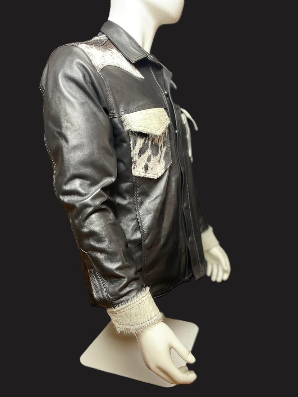 SOBRECAMISA COWHAIR BLACK