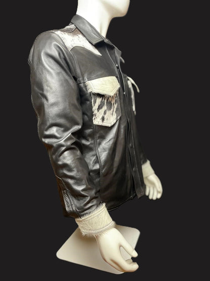 SOBRECAMISA COWHAIR BLACK