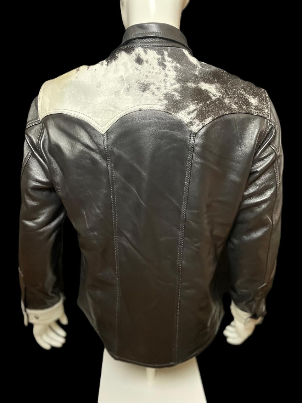 SOBRECAMISA COWHAIR BLACK