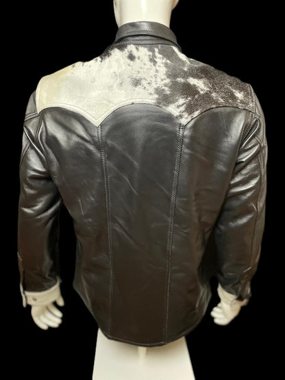 SOBRECAMISA COWHAIR BLACK