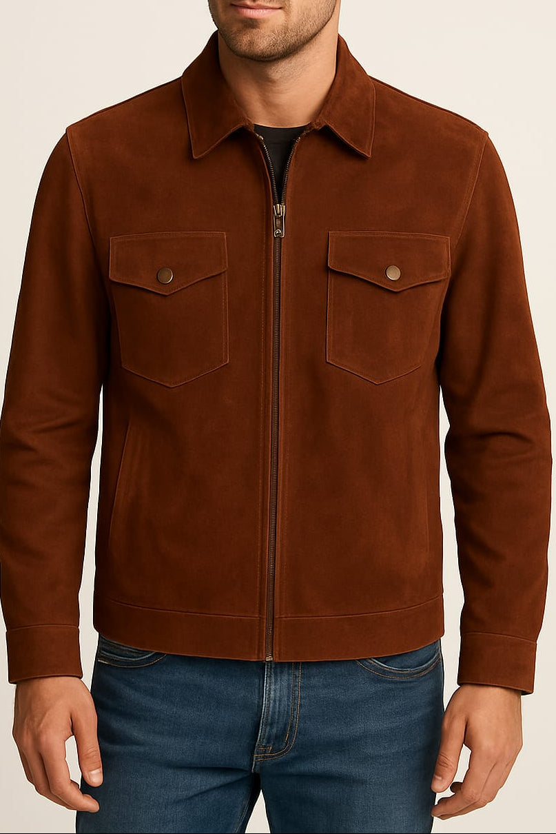 SHEDRON SUADE OVERSHIRT