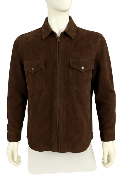 BROWN NOBUCK OVERSHIRT