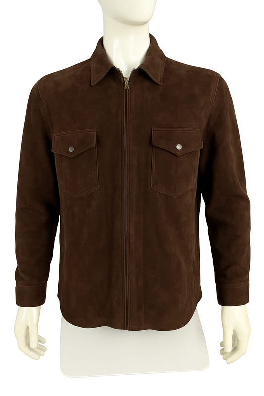 BROWN NOBUCK OVERSHIRT